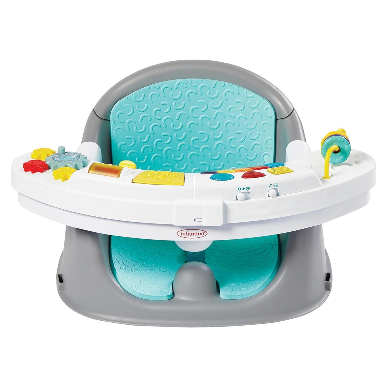 Infantino Asiento 3-en-1 Verde Azulado - Actividades y Música