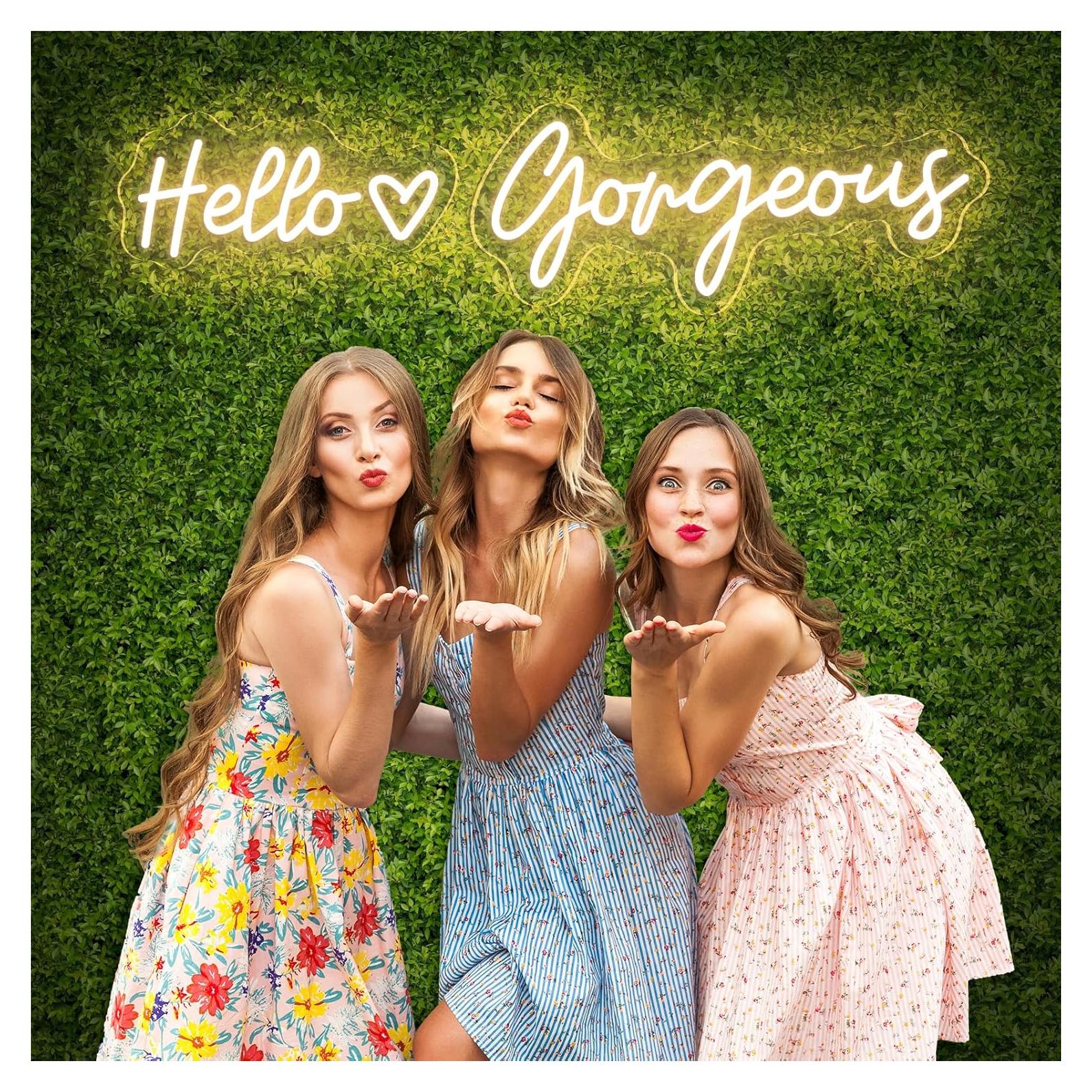 Letrero de Neón LED Hola Preciosa Trescreyo 66 cm Regulable