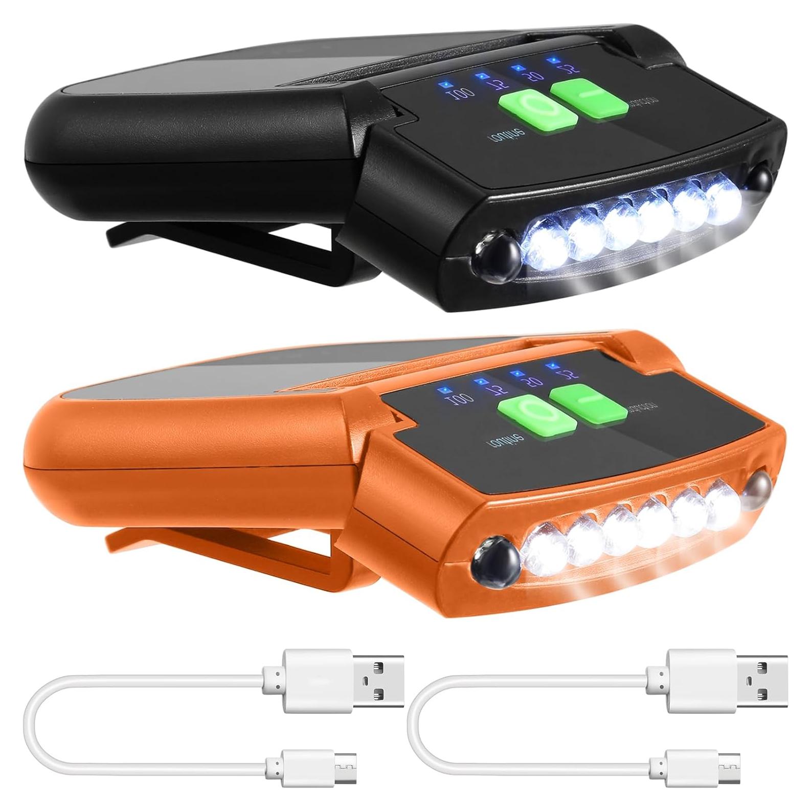 Linterna LED Clip en Gorro Mudder Recargable USB 1000 Lúmenes