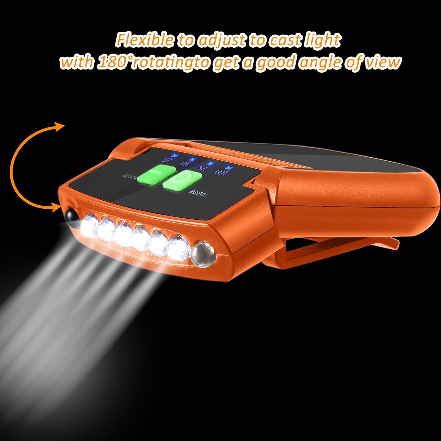 Linterna LED Clip en Gorro Mudder Recargable USB 1000 Lúmenes