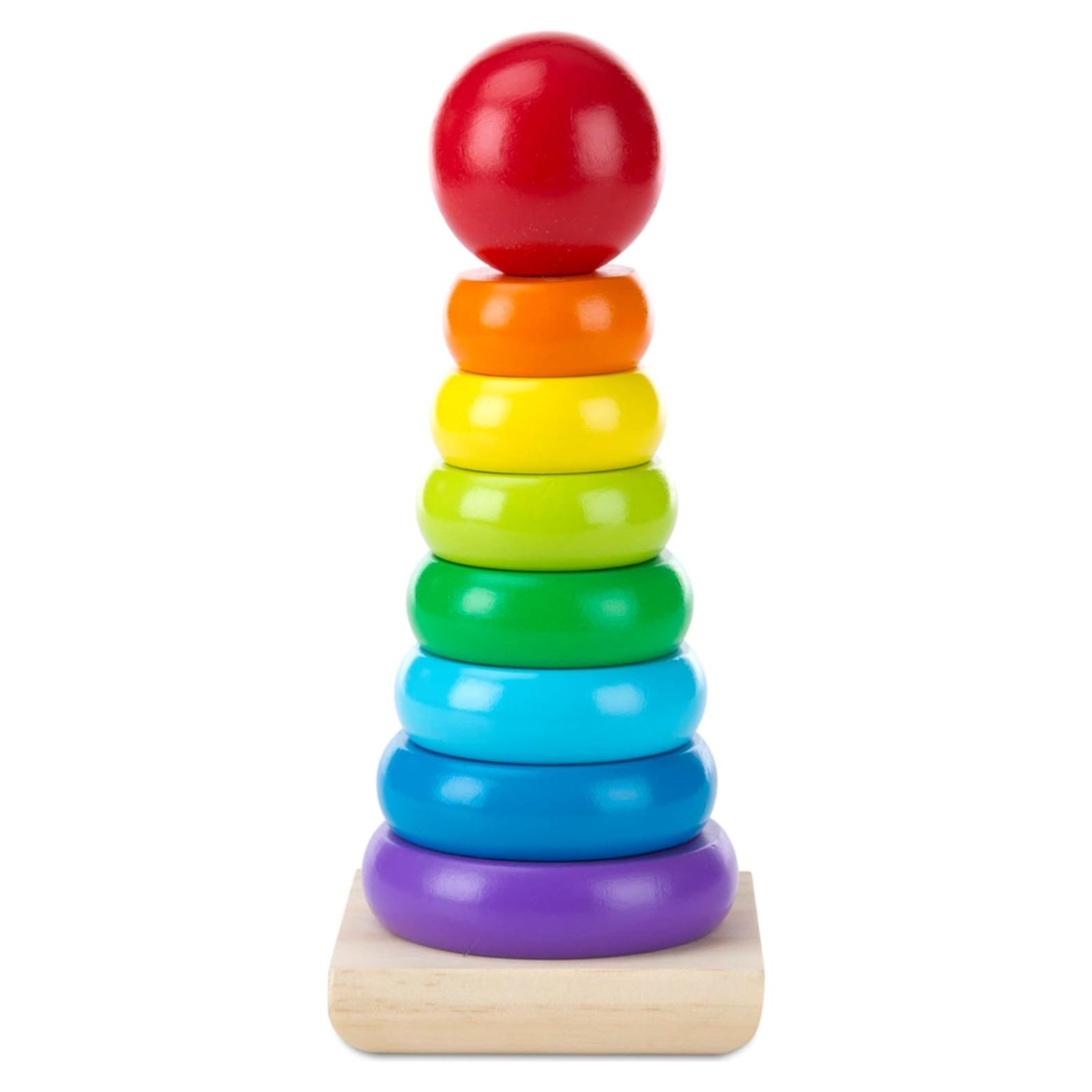 Juguete Apilador de Anillos de Madera Melissa & Doug 18 meses a 3 años