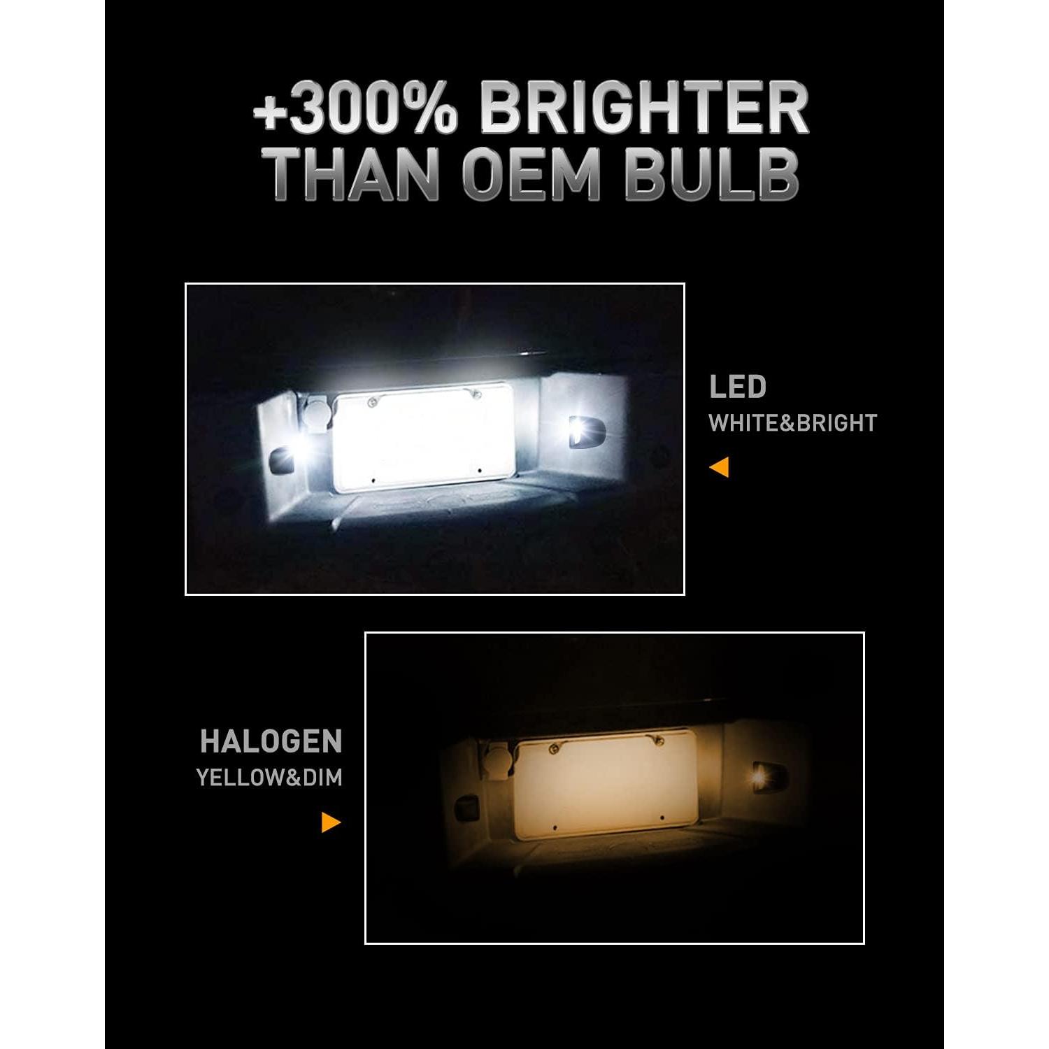 Luz de Placa LED LESAUCE 6000K para Chevy/GMC - Paquete de 2