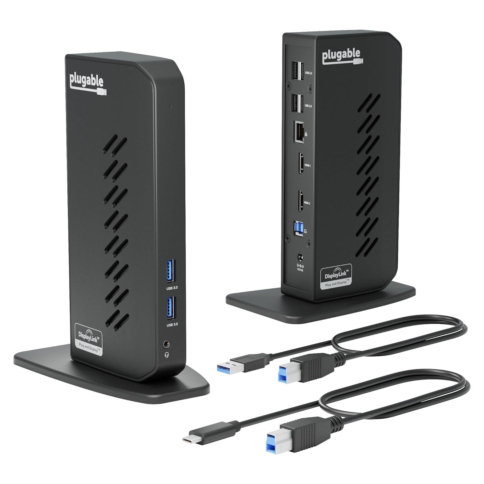Estación de Acoplamiento Plugable UD-3900Z USB-C HDMI Dual