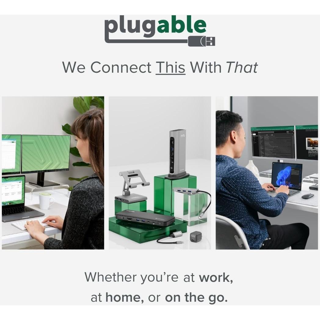 Estación de Acoplamiento Plugable UD-3900Z USB-C HDMI Dual