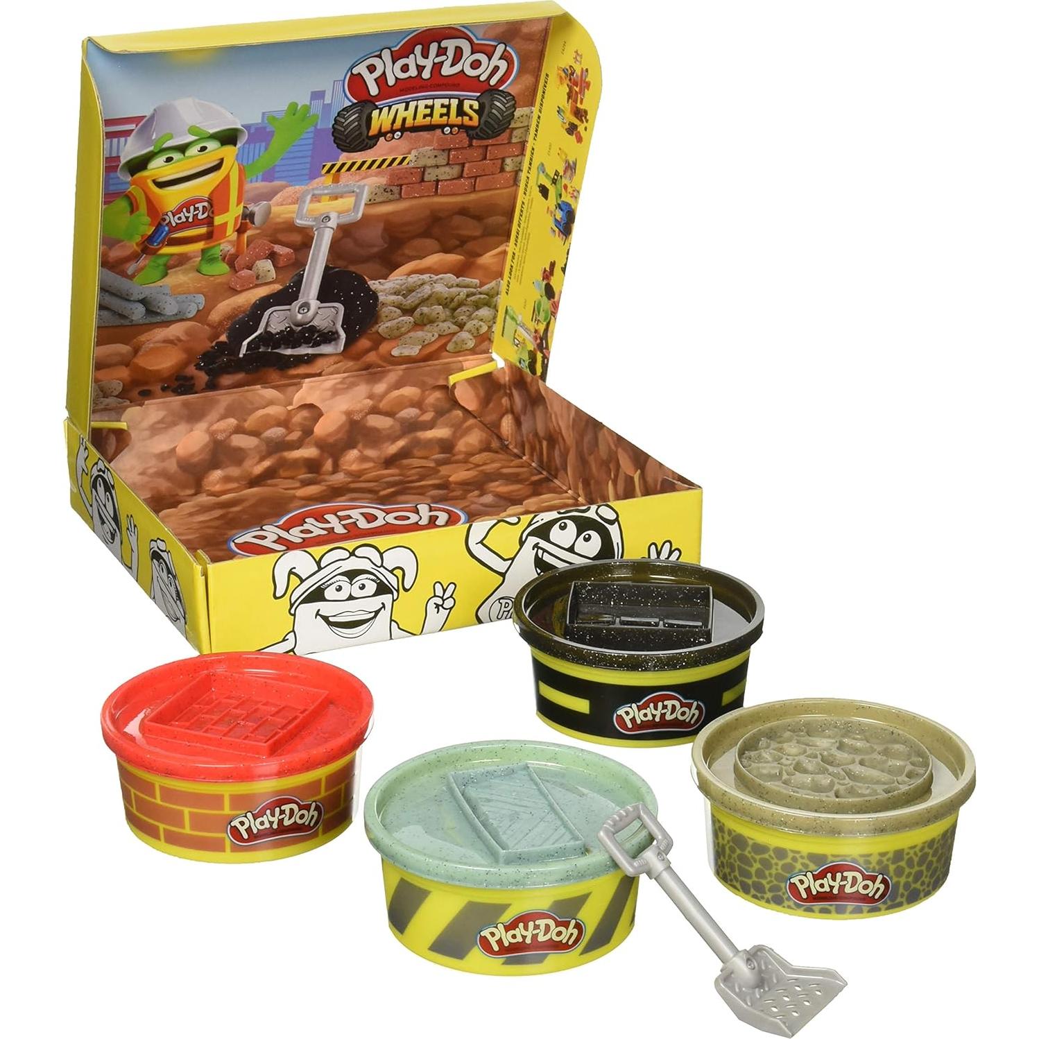 Paquete de 4 Latas Play-Doh Construcción 896 g No Tóxico