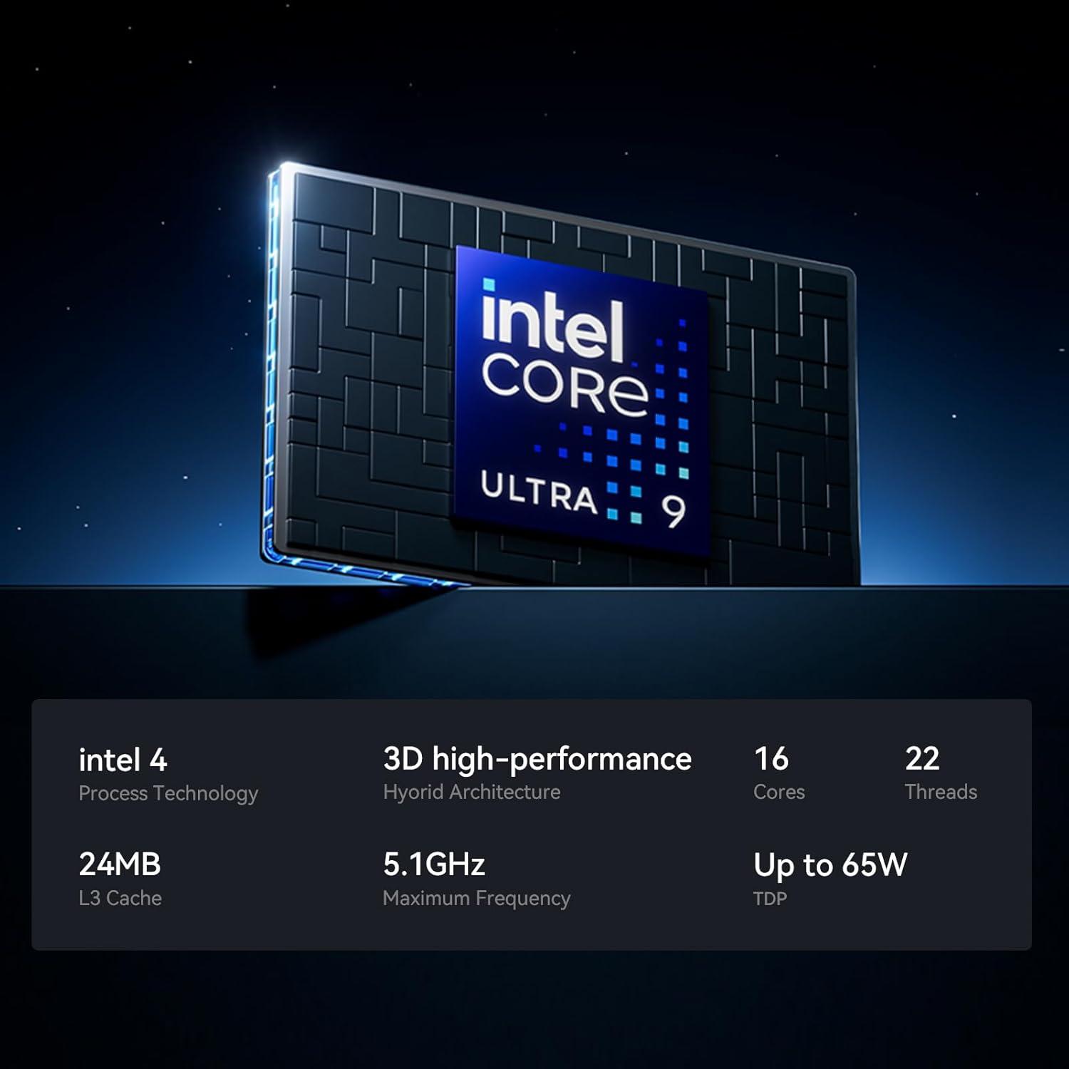 Mini PC AtomMan X7 Ti, Intel Core Ultra 9, 32GB RAM, 1TB SSD