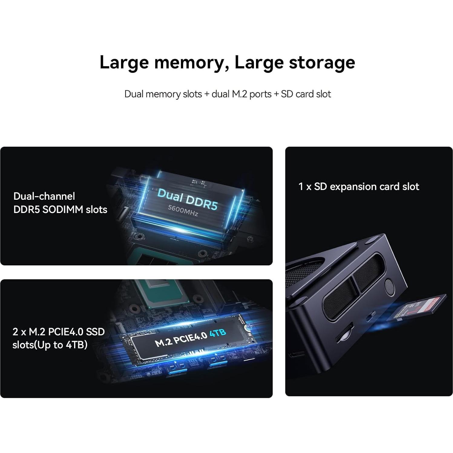 Mini PC AtomMan X7 Ti, Intel Core Ultra 9, 32GB RAM, 1TB SSD