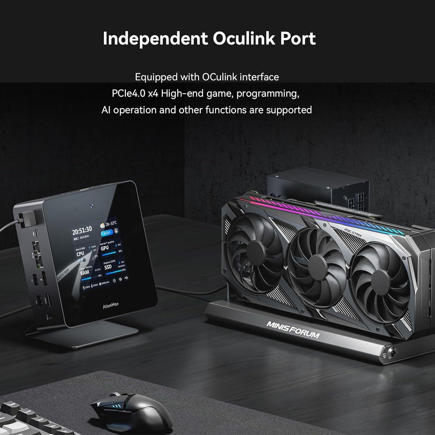 Mini PC AtomMan X7 Ti, Intel Core Ultra 9, 32GB RAM, 1TB SSD