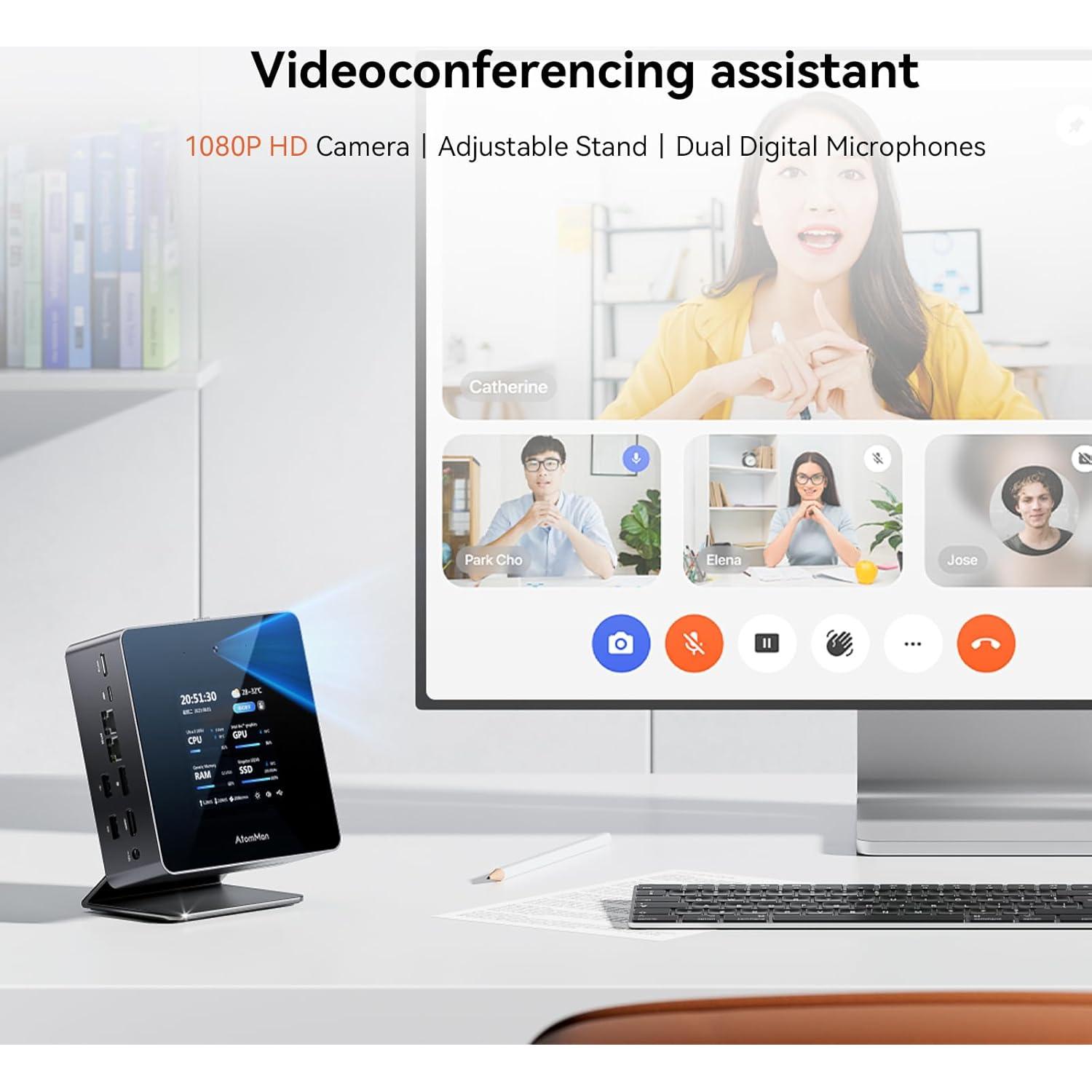 Mini PC AtomMan X7 Ti, Intel Core Ultra 9, 32GB RAM, 1TB SSD