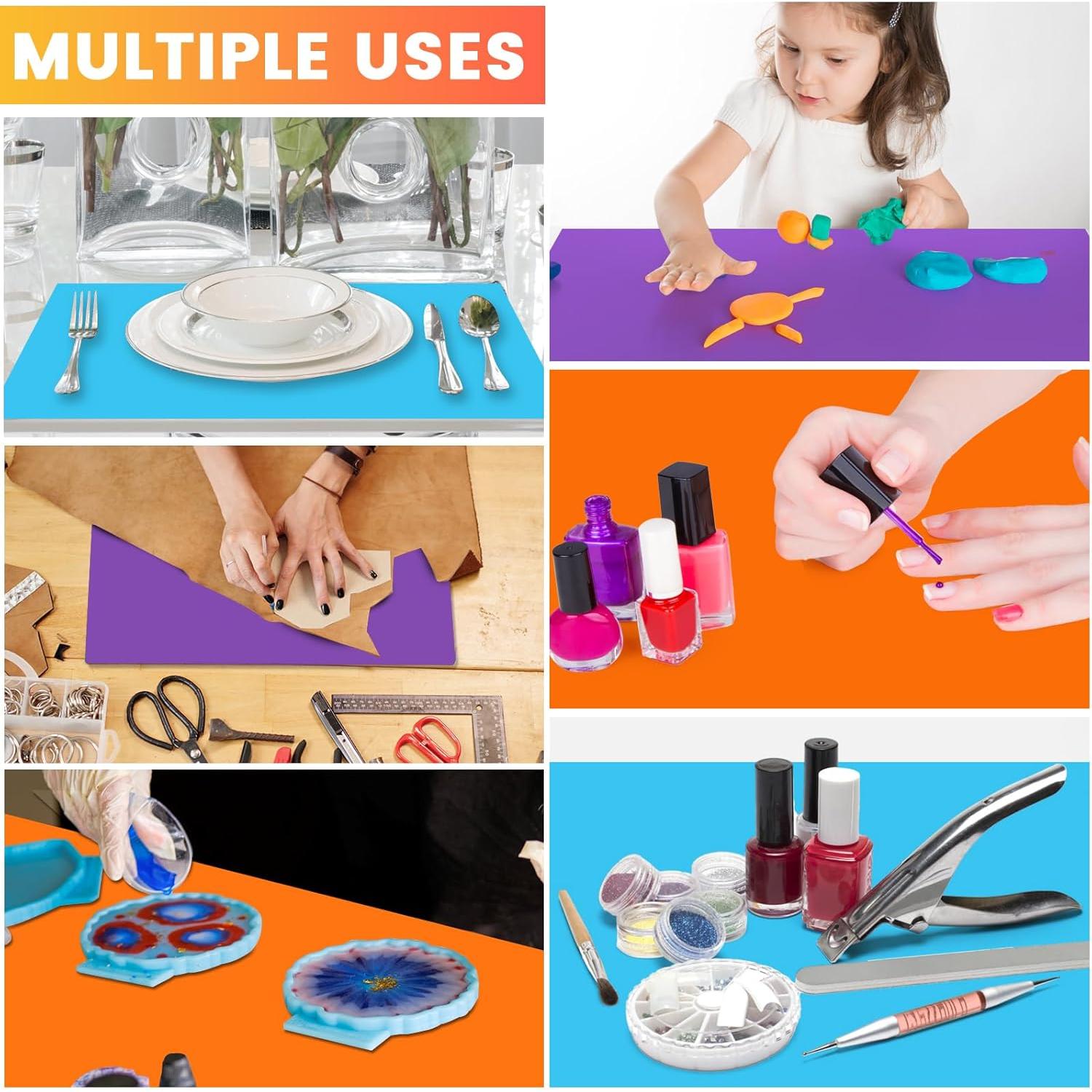 Paquete de 3 Tapetes de Silicona Aoulela A3 Antideslizantes