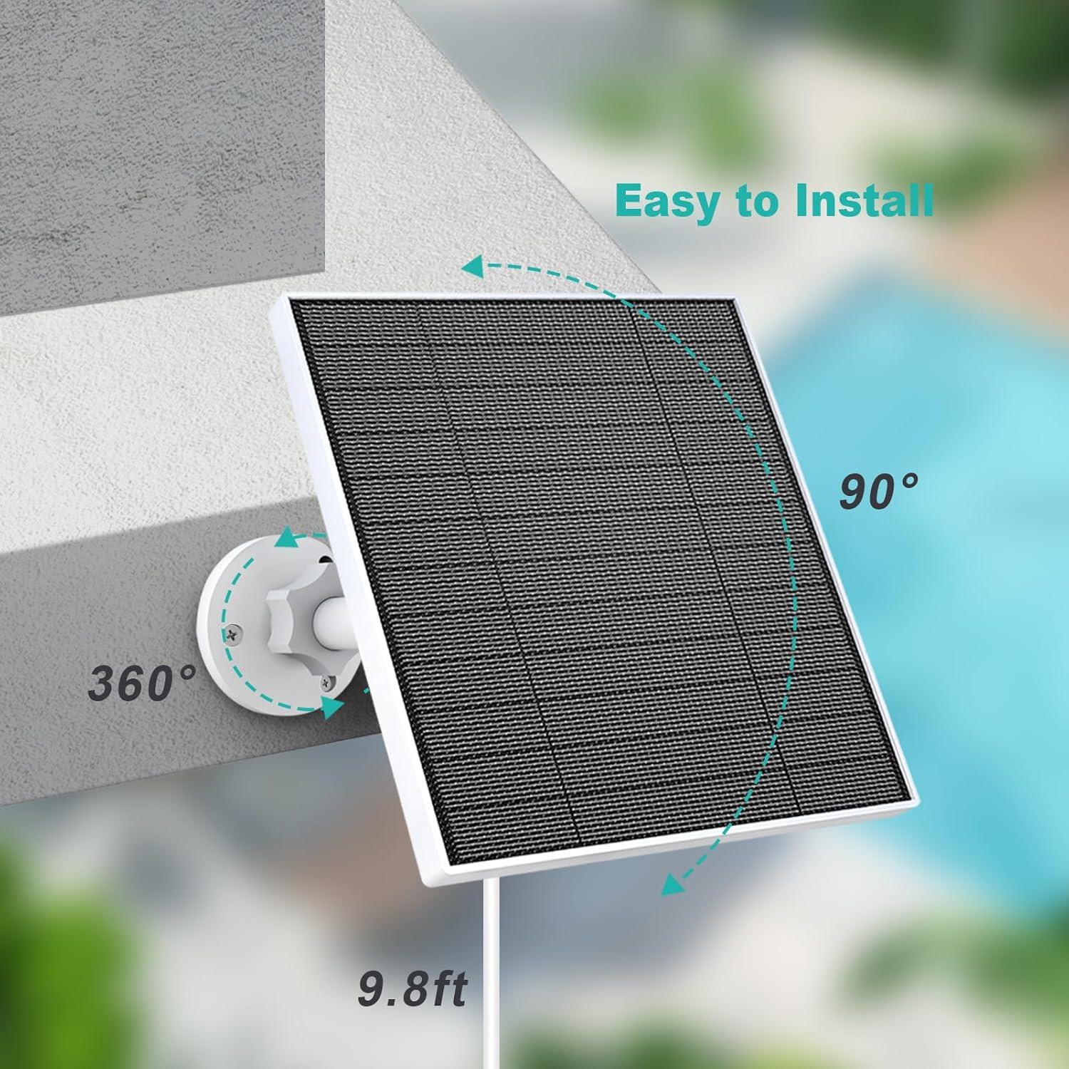 Panel Solar 5W EverExceed para Cámara Eufy, IP65, USB-C