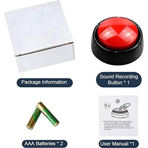 Botón Grabable Rojo Netual 30 Segundos para Mascotas y Oficina