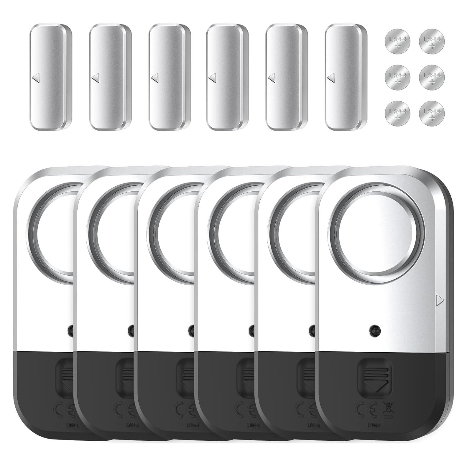 Alarmas para Puertas y Ventanas ANKOSHUN - 6 Paquete Gris