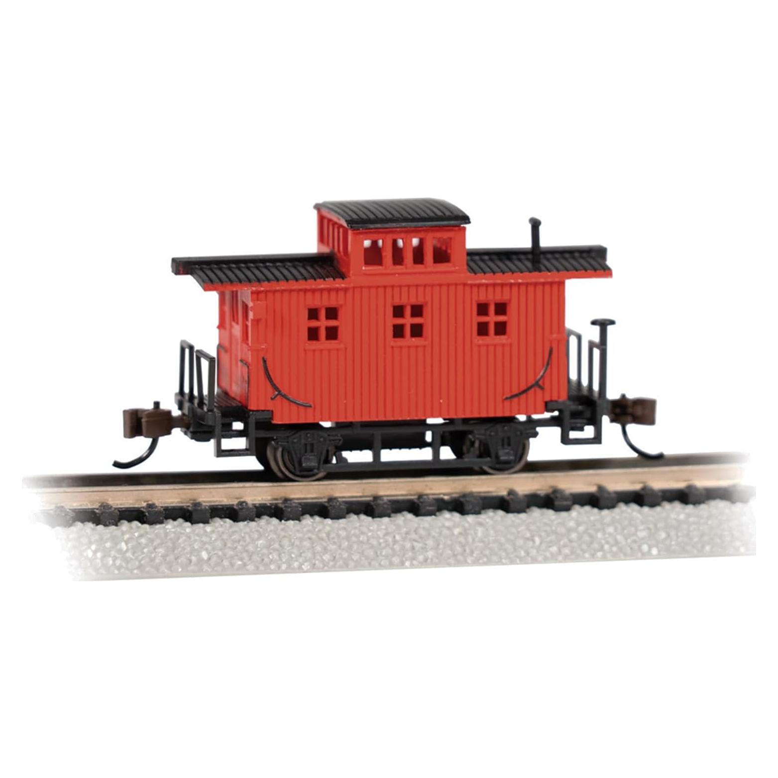 Caboose Bobber de Época Bachmann Escala N Rojo Detallado