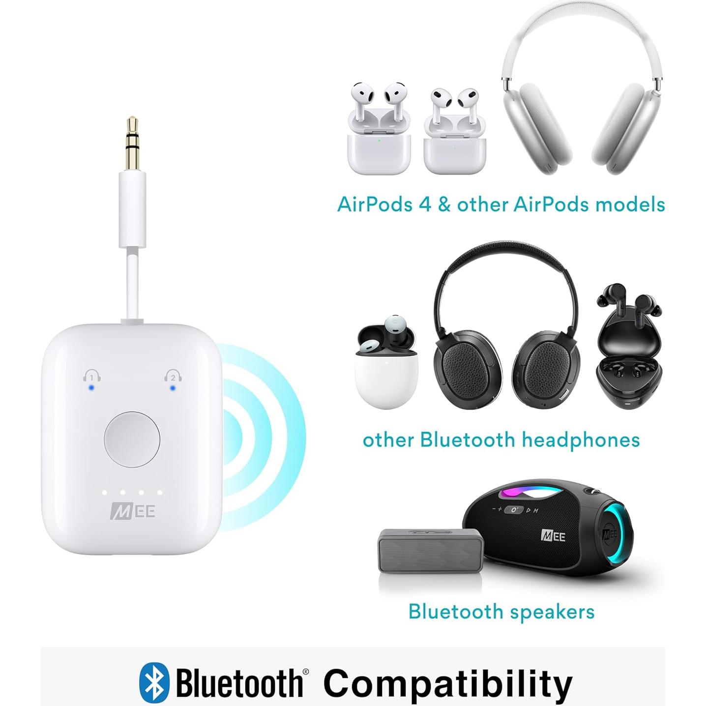 Adaptador Transmisor Bluetooth MEE audio Connect Air 2PK