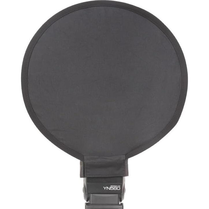 Difusor Softbox Redondo Reflex Camera 30cm Tela Negra+Blanca