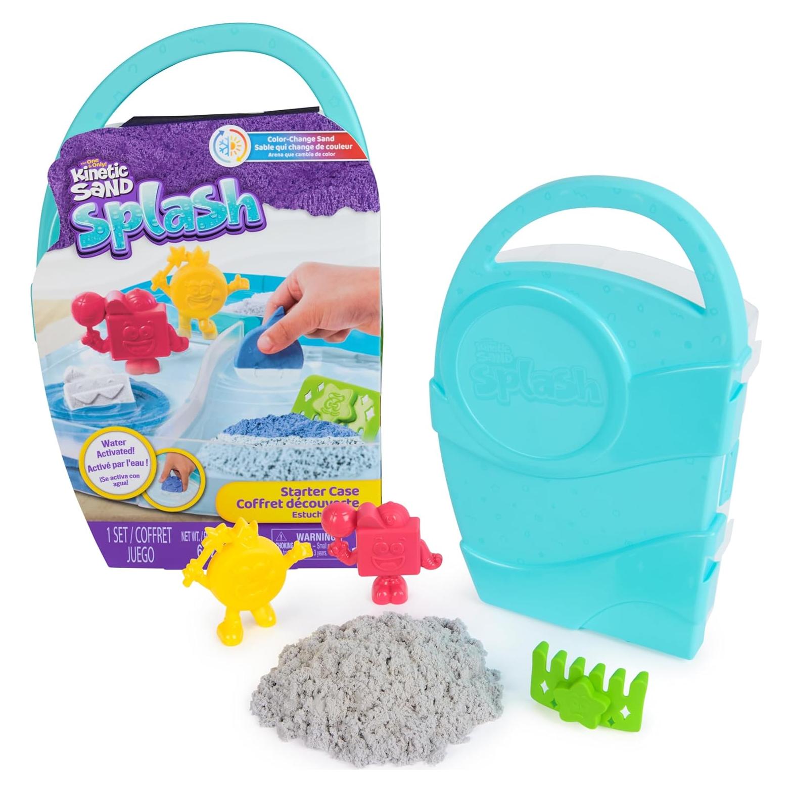 Kinetic Sand Splash 170g - Estuche Inicio con 3 Moldes