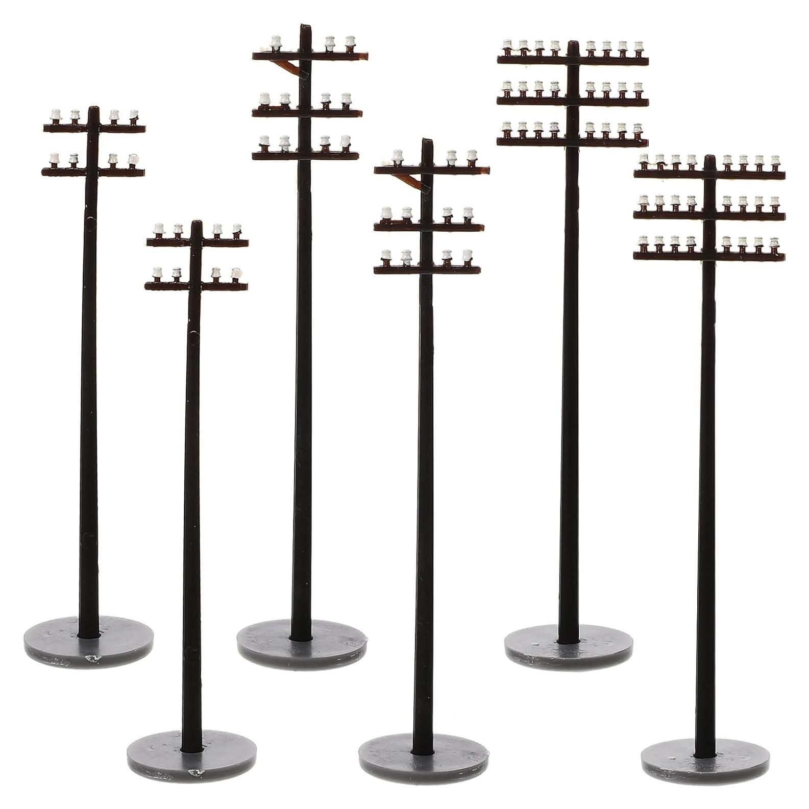 Postes Telefónicos Miniatura GANAZONO 6pcs 1:100 ABS