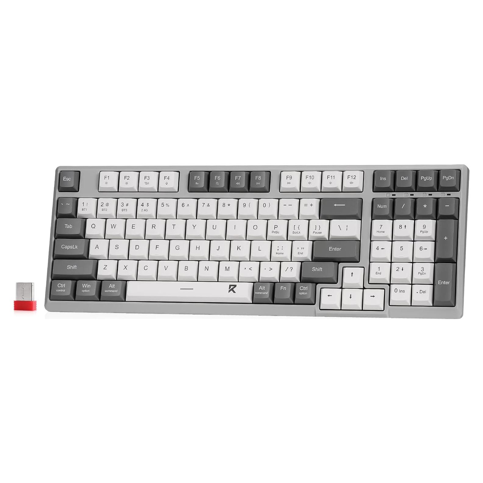 Teclado Inalámbrico Redragon BK7114 Slim 98 Teclas Rosa