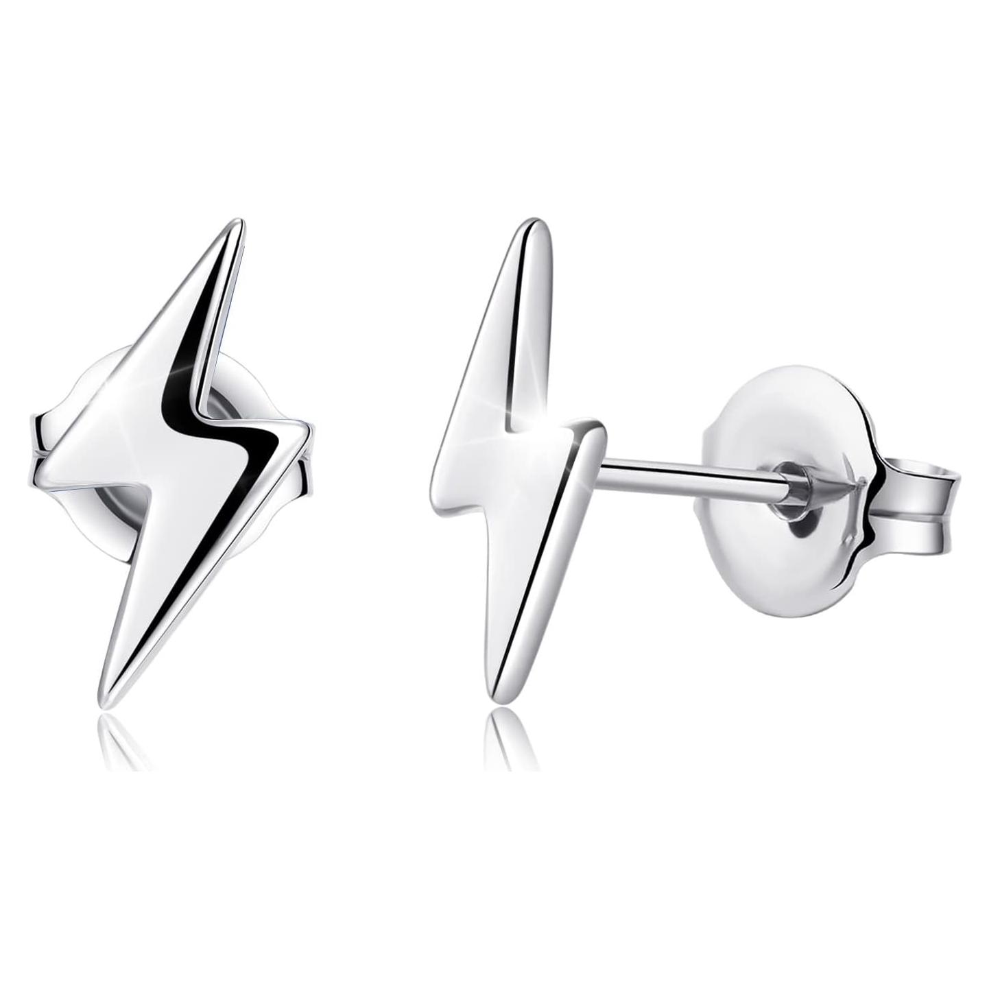 Pendientes de Stud de Titanio Hipoalergénicos para Mujeres - Rayo