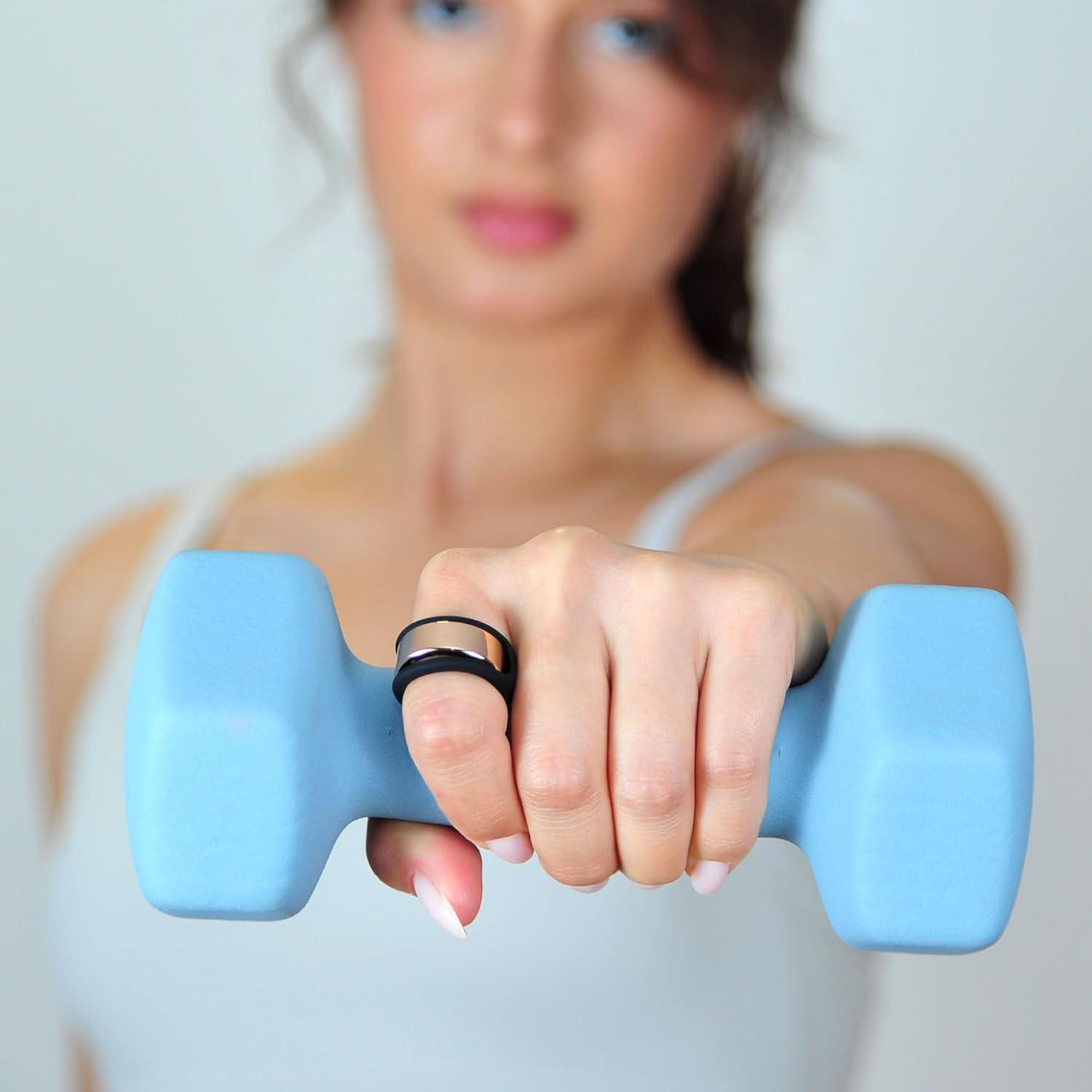 Protector de Silicona Rinfit para Anillo Inteligente Talla 6 Negro