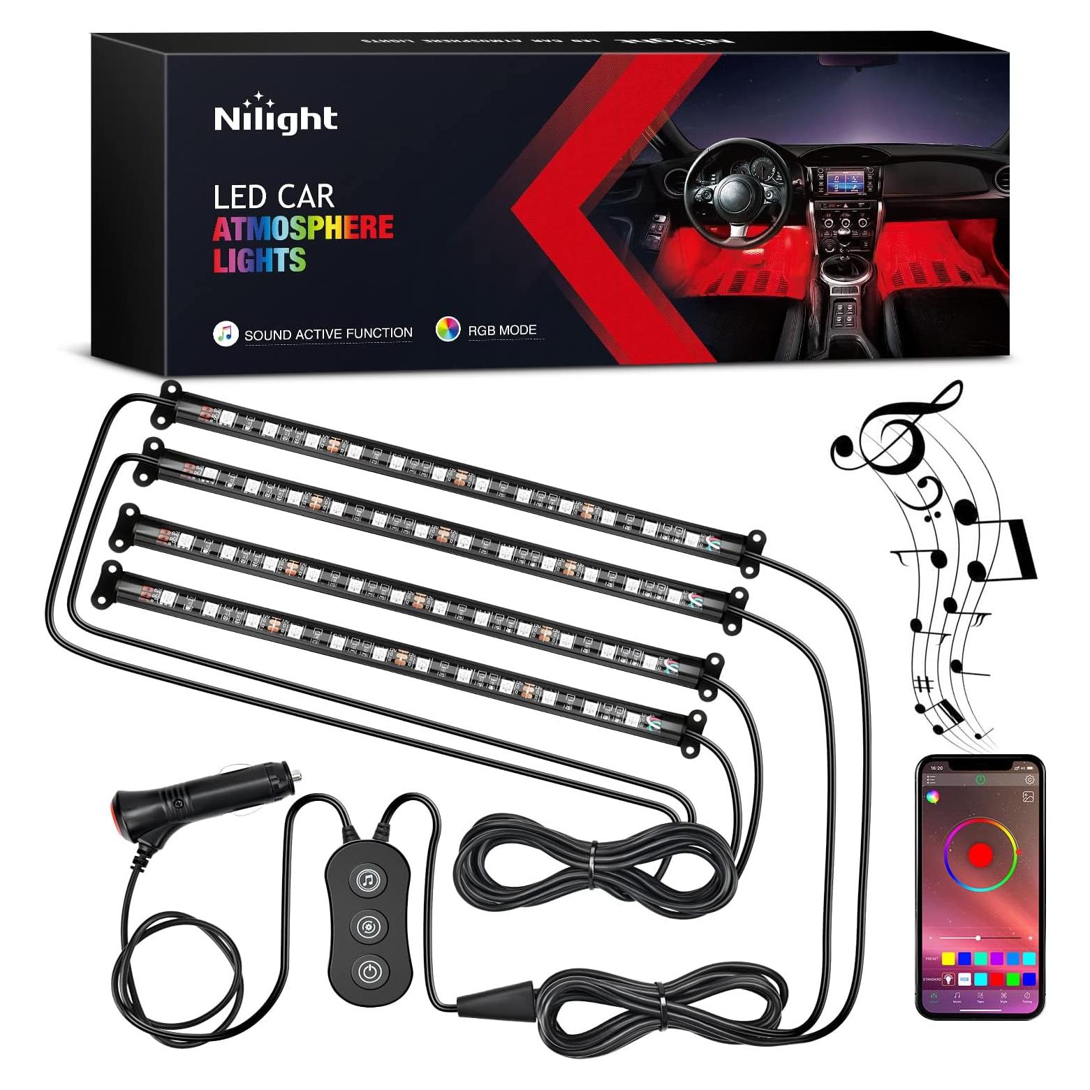 Luces LED de Interior Nilight TR-12 con Control APP RGB