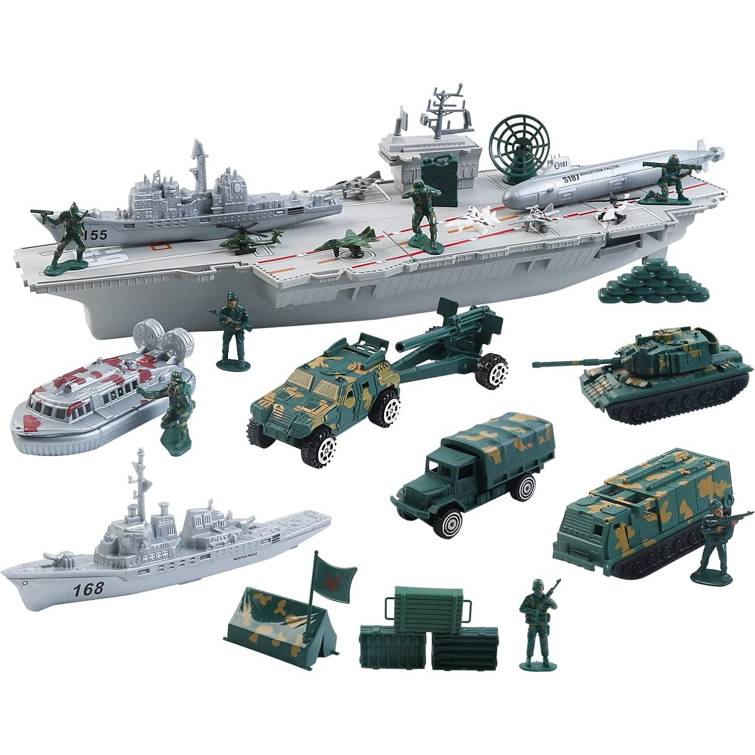 Juguete Portaaviones de deAO con Aviones y Barcos 27.94 cm