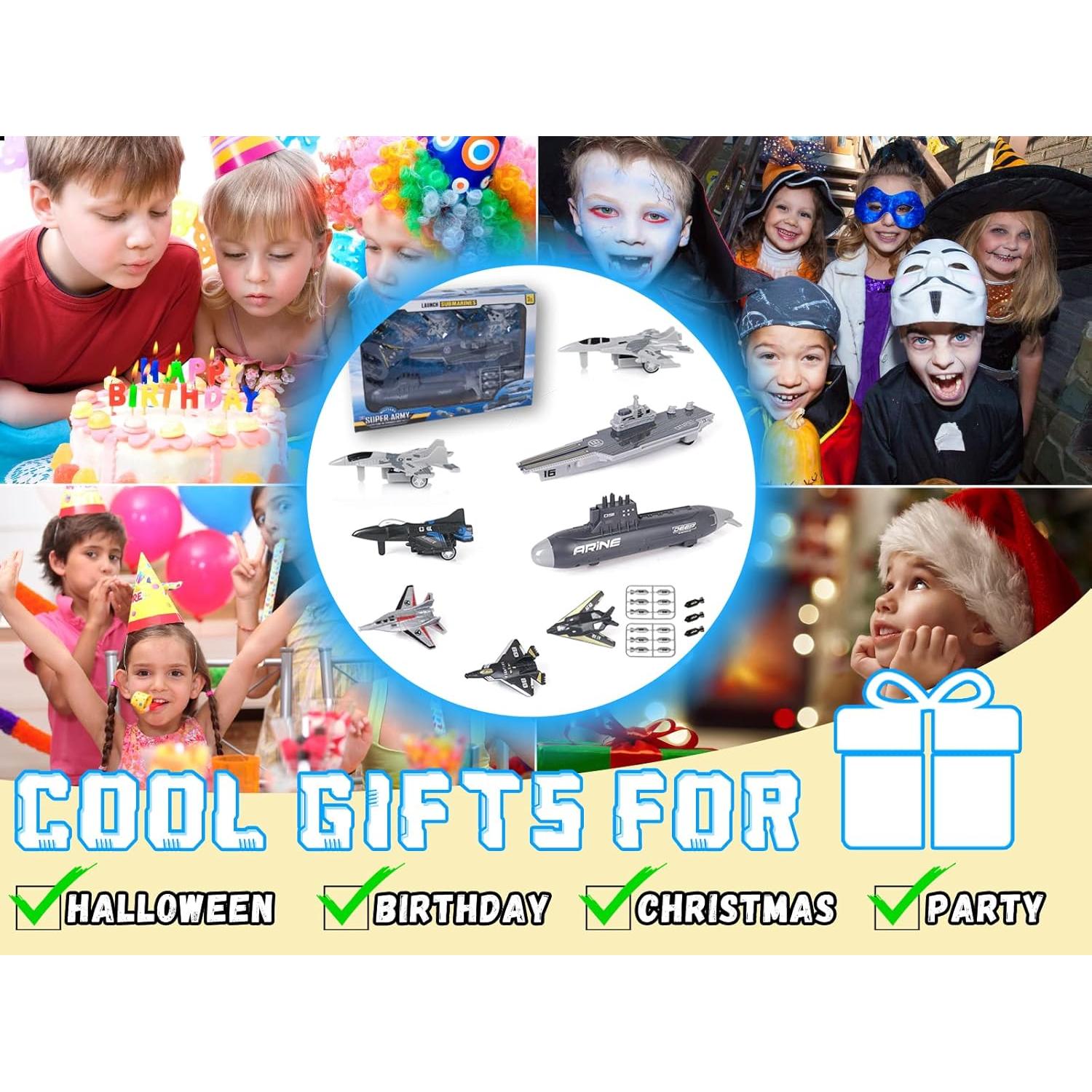 Juguete Barco de Guerra Portaaviones Crelloci 41.73x27.69cm