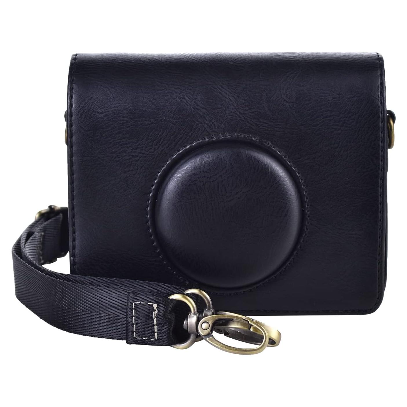 Funda de cuero PU MUZIRI KINOKOO para cámara Instax Mini EVO - Negro