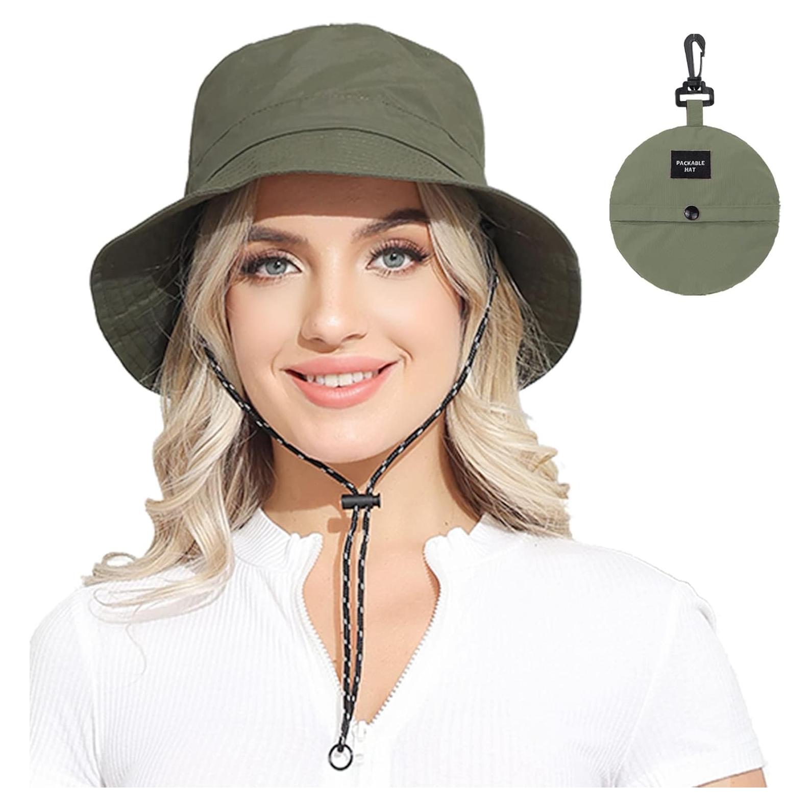 Sombrero de Cubo Plegable Impermeable UV Otra Opción Verde Militar