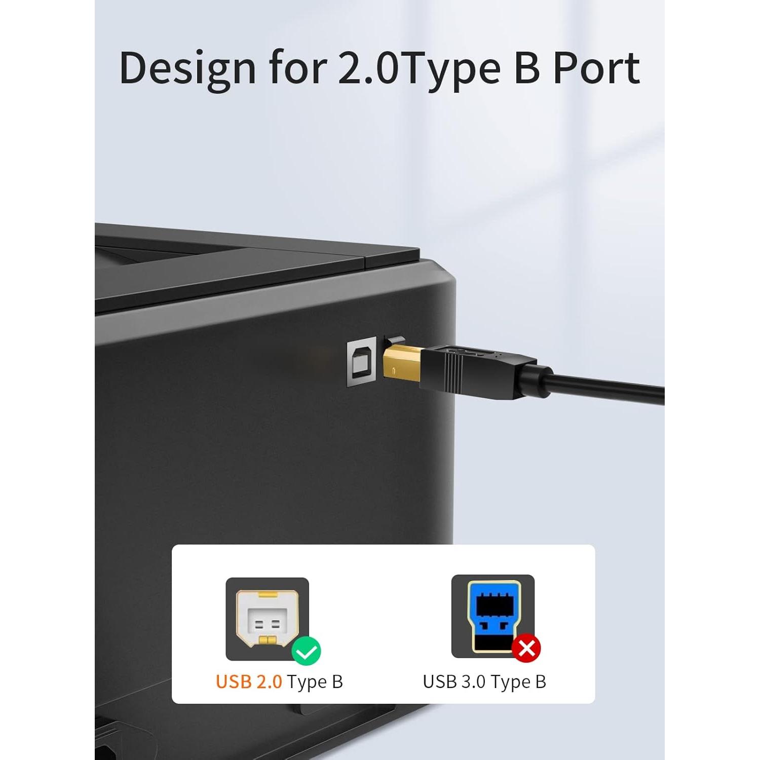 Cable USB C a B 1M CableCreation para Impresora y MIDI