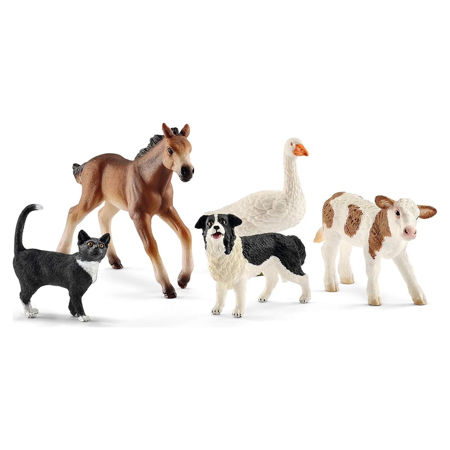Figuritas de Animales de Granja Schleich - 5 Piezas Educativas