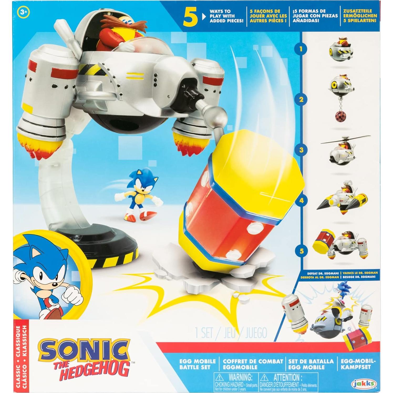 Conjunto de Batalla Egg Mobile Sonic + Dr. Eggman 14 Piezas