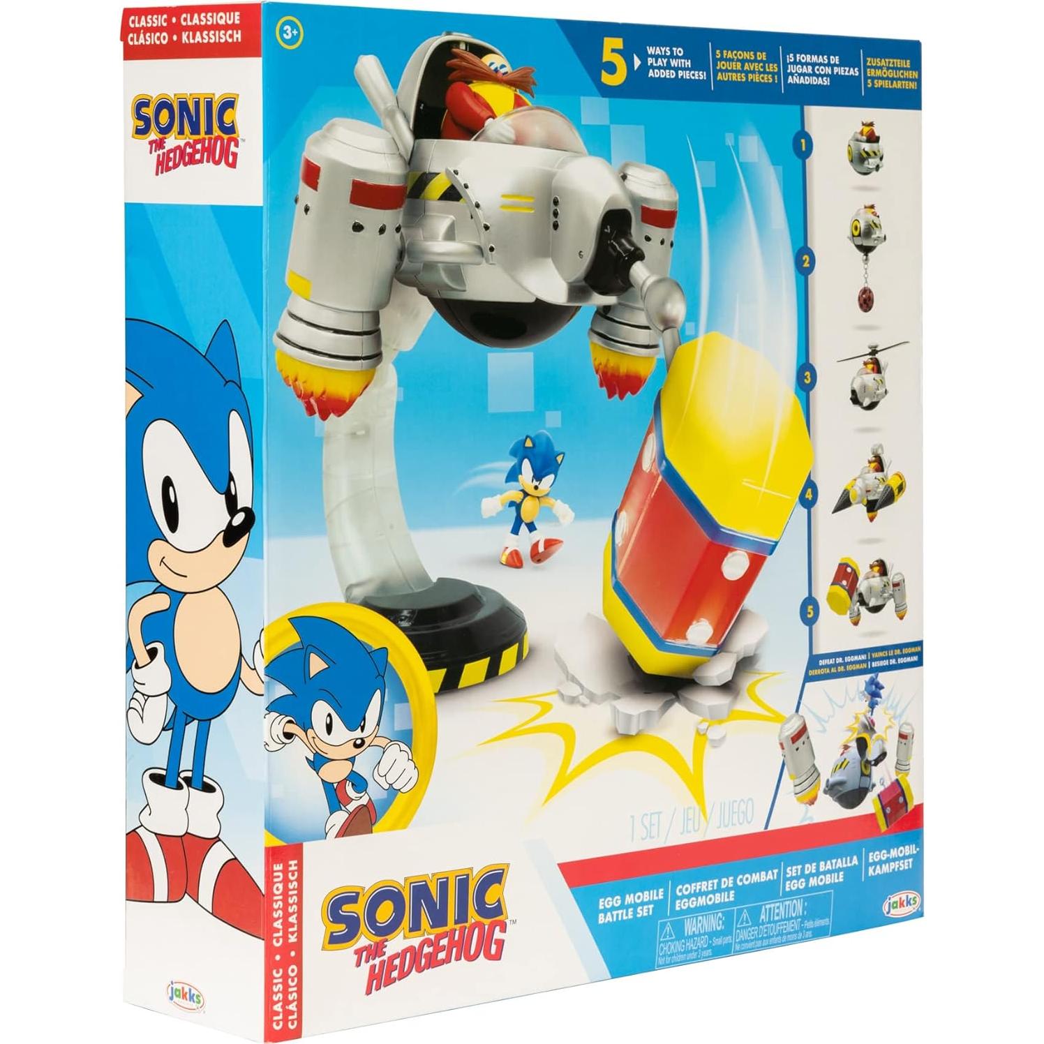 Conjunto de Batalla Egg Mobile Sonic + Dr. Eggman 14 Piezas