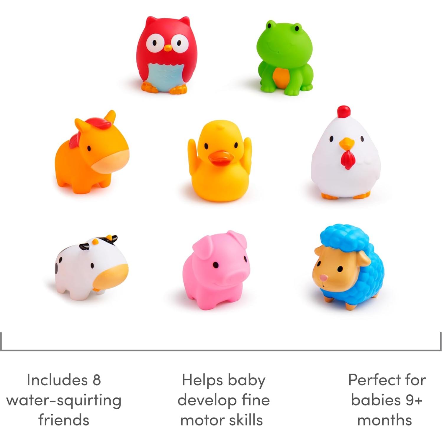 Juguetes de baño Munchkin 8 piezas animales de granja