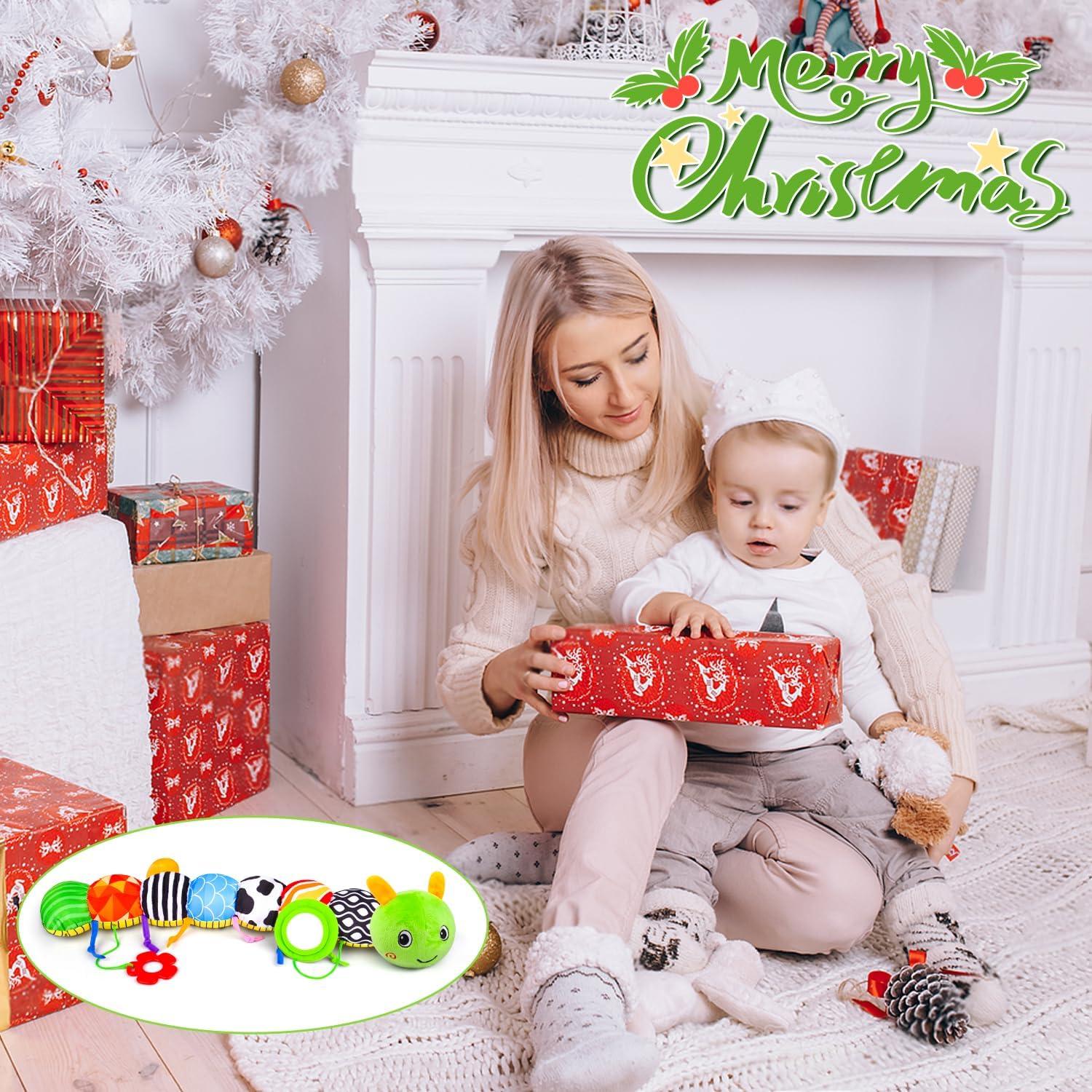 Juguete de Peluche Musical Oruga Verde para Bebés 0-12 Meses