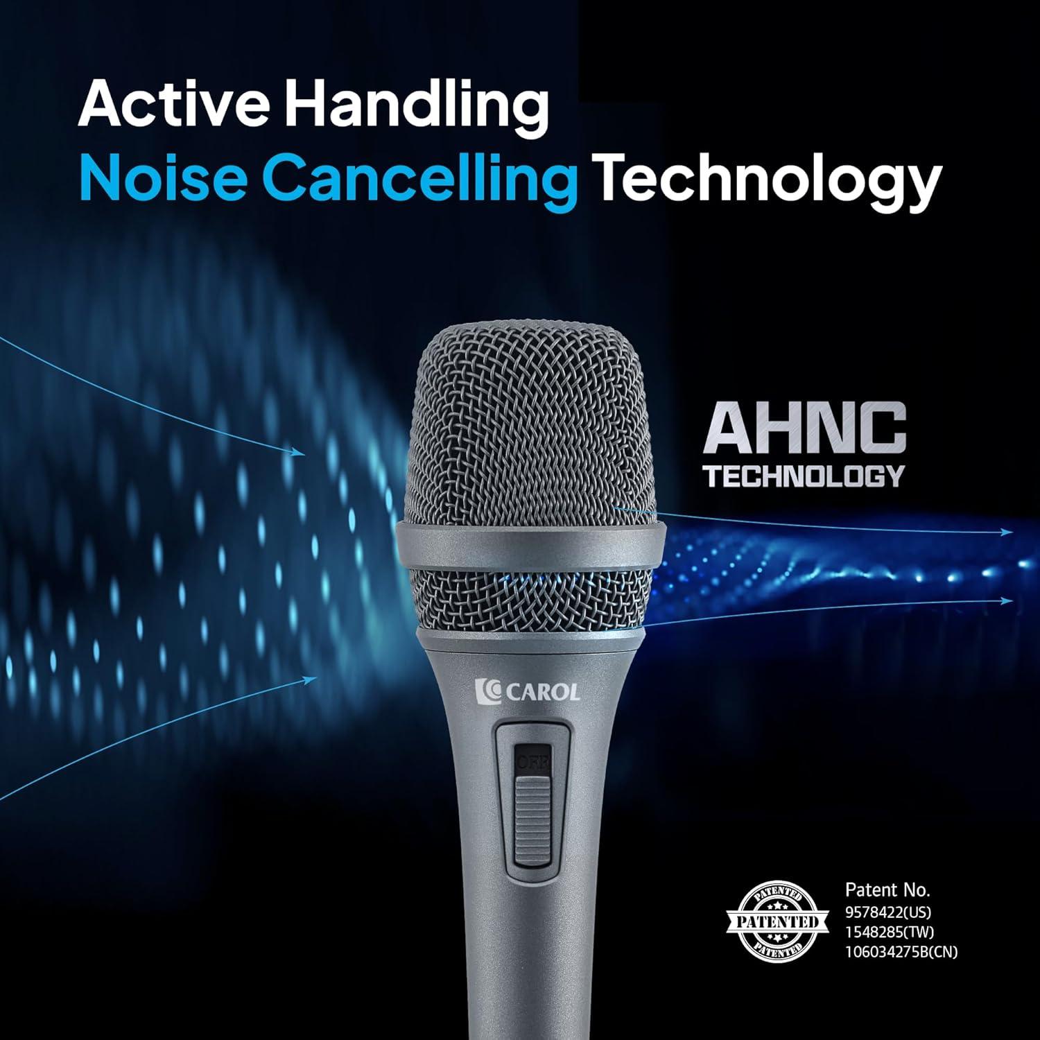 Micrófono Dinámico XLR Carol AC-900S con Cancelación de Ruido