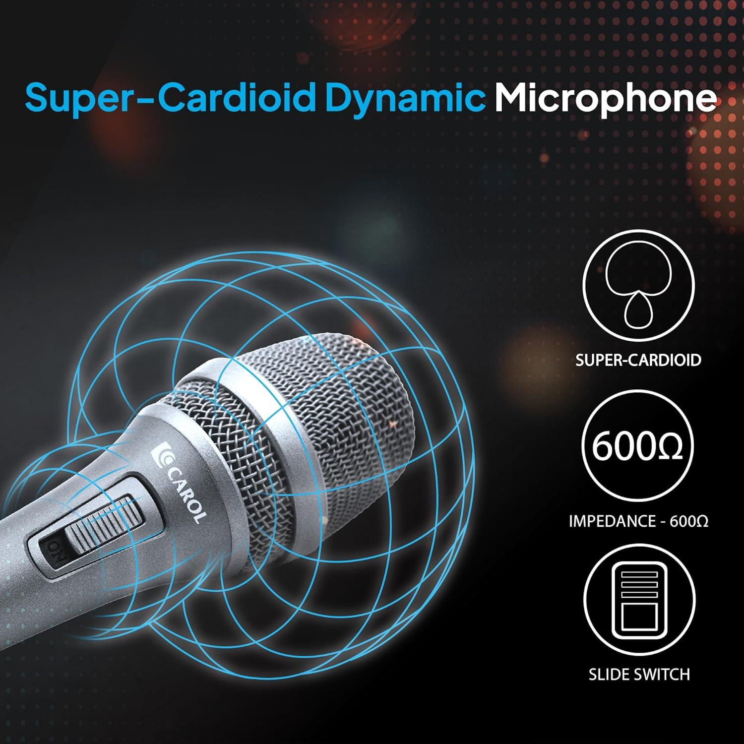 Micrófono Dinámico XLR Carol AC-900S con Cancelación de Ruido