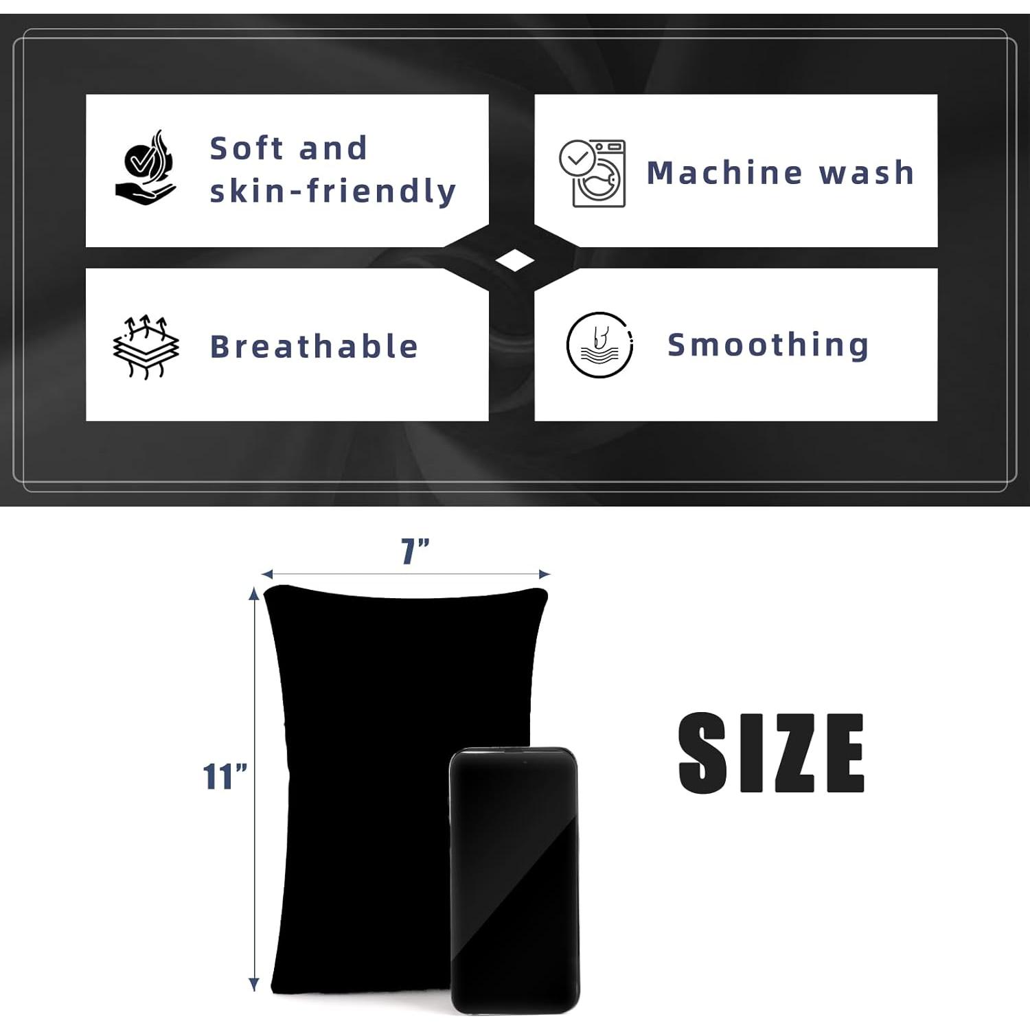 Cojín Pequeño Wuronsa Negro 28x18 cm Ajustable Lavable