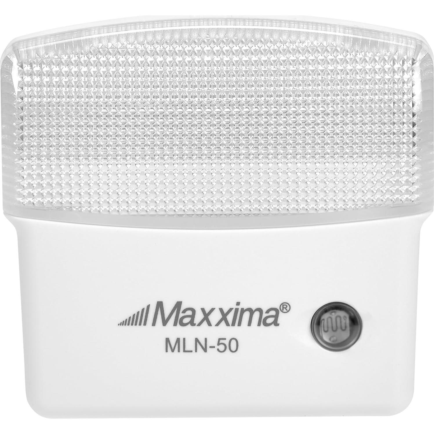 Luz Nocturna LED Maxxima MLN-50 con Sensor Crepúsculo - 25 Lúmenes, Paquete de 2