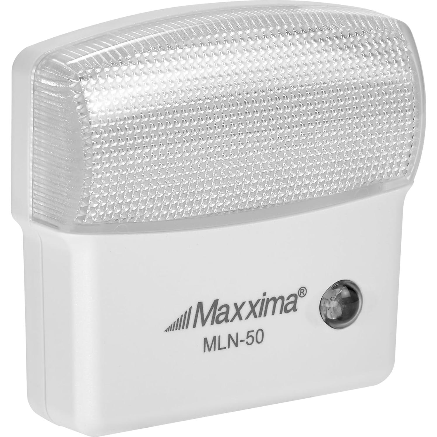 Luz Nocturna LED Maxxima MLN-50 con Sensor Crepúsculo - 25 Lúmenes, Paquete de 2