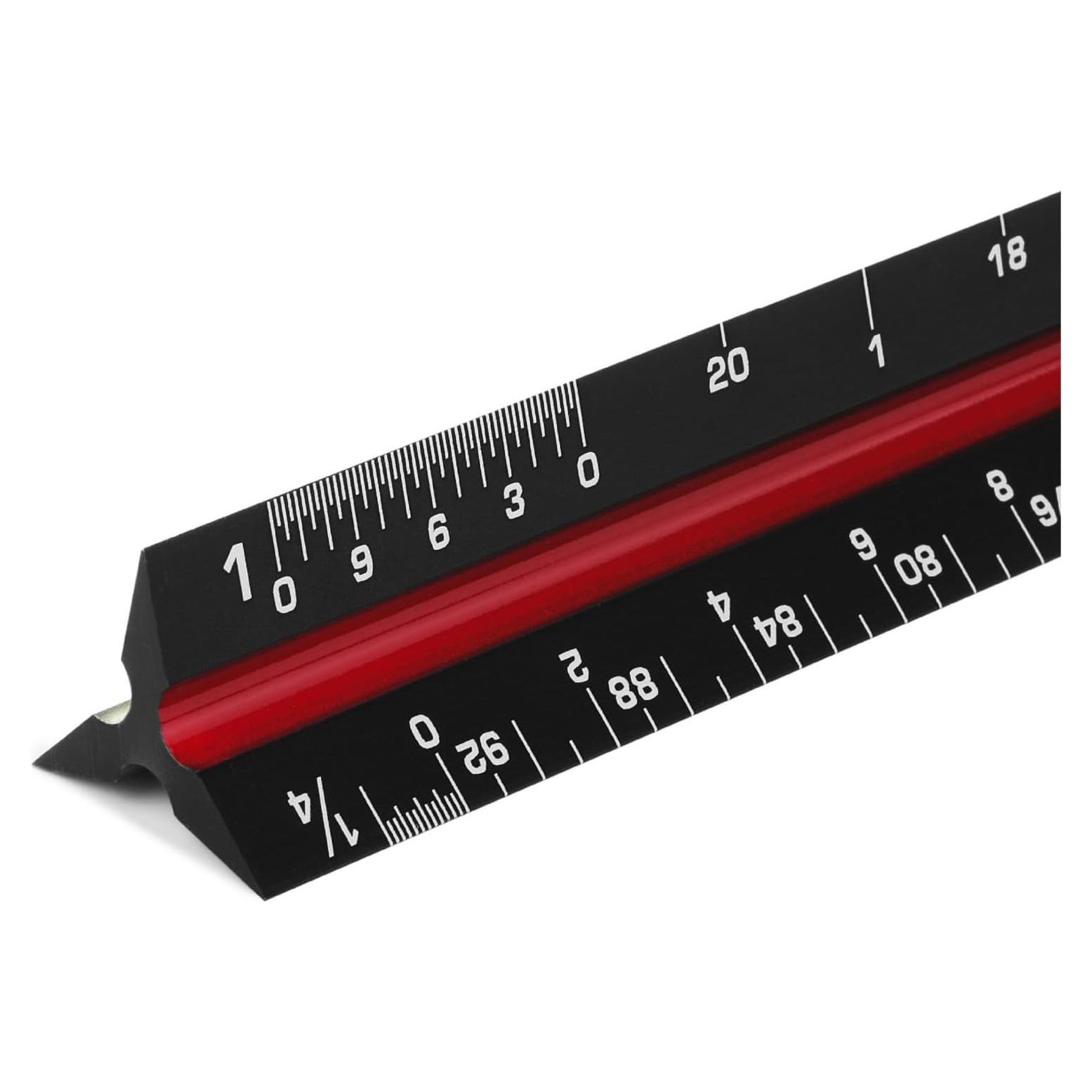 Regla de Escala Arquitectónica Mr. Pen 30 cm Aluminio Negra