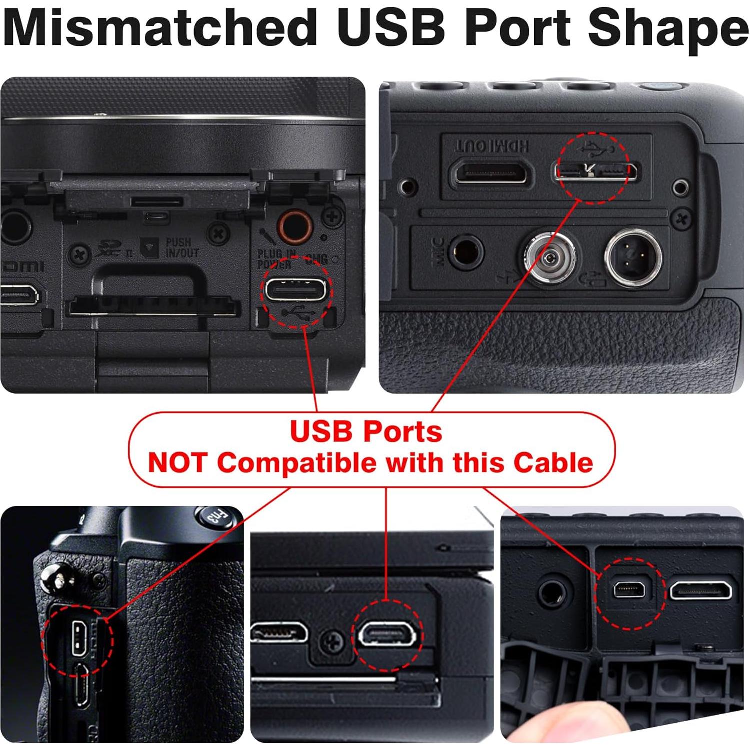 Cable Mini USB AGVEE IFC-400PCU 1m Rojo para Canon DSLR