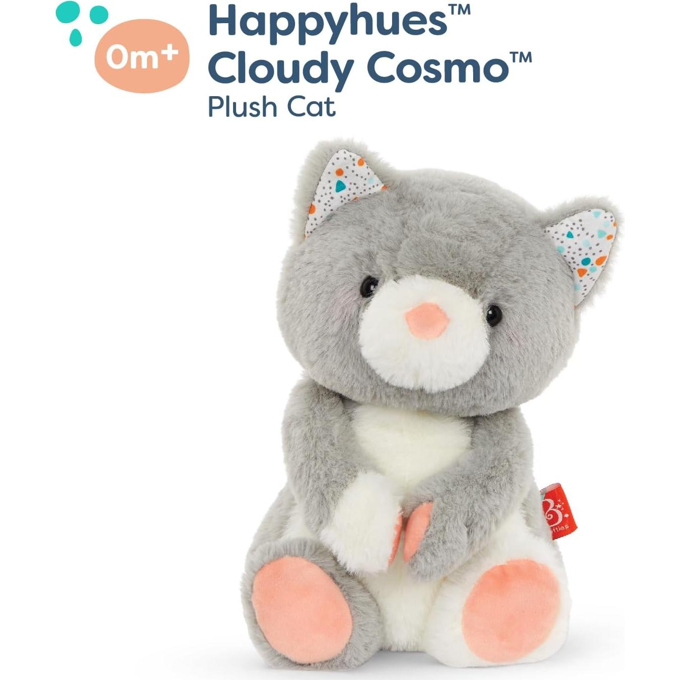 Gato de Peluche B. toys Cosmo Nublado 30 cm Gris y Blanco
