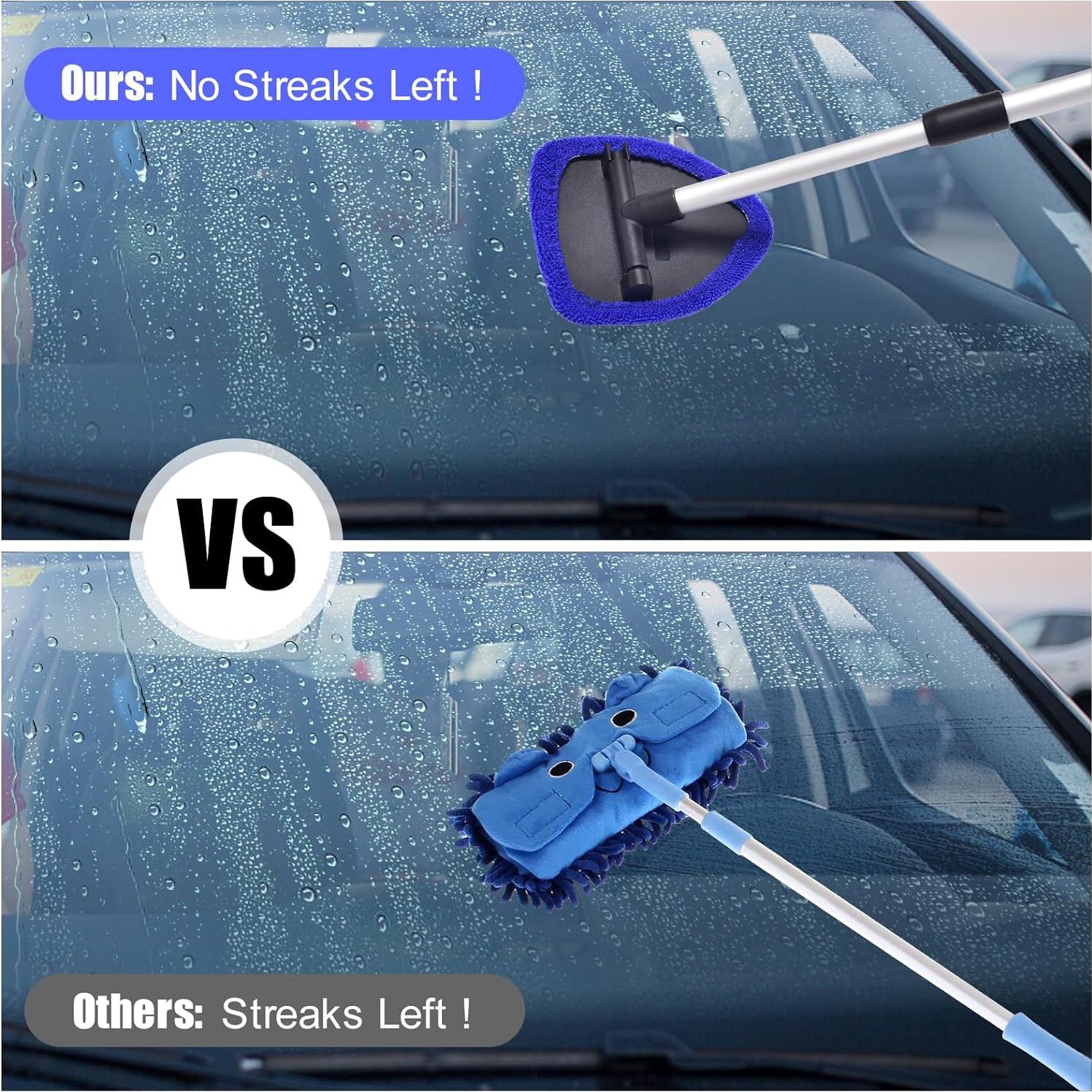 Limpiaparabrisas de Coche LUKCOZMO con 3 Almohadillas Microfibra