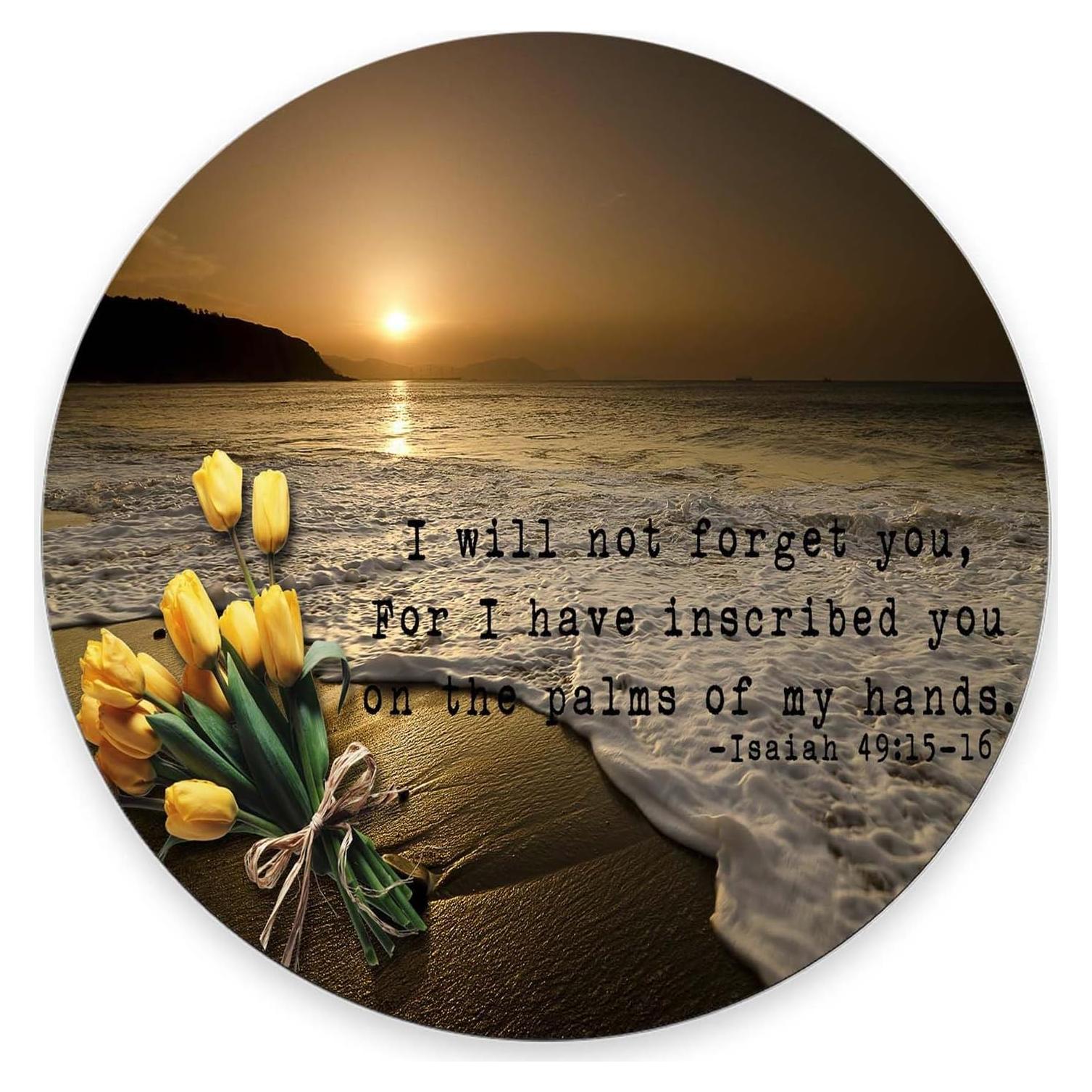 Alfombrilla de Ratón Nphuriy Redonda Versículos Biblia 20.1 cm