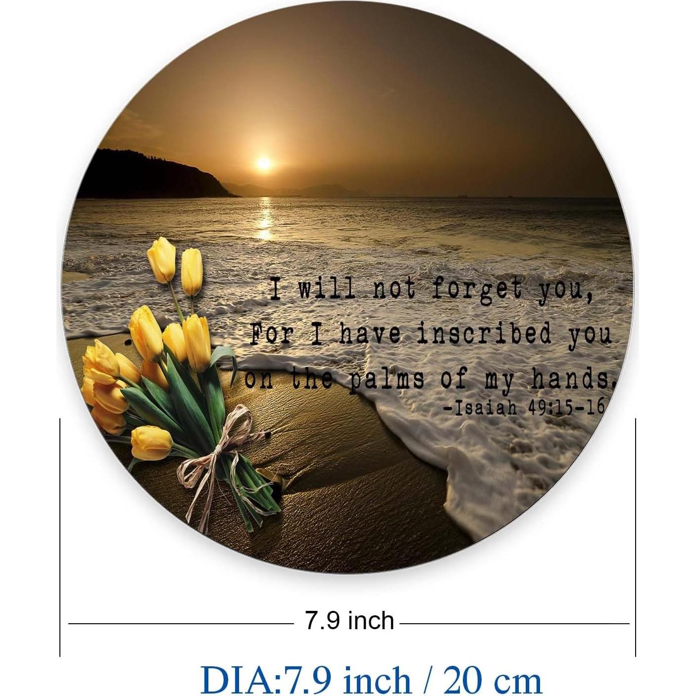 Alfombrilla de Ratón Nphuriy Redonda Versículos Biblia 20.1 cm