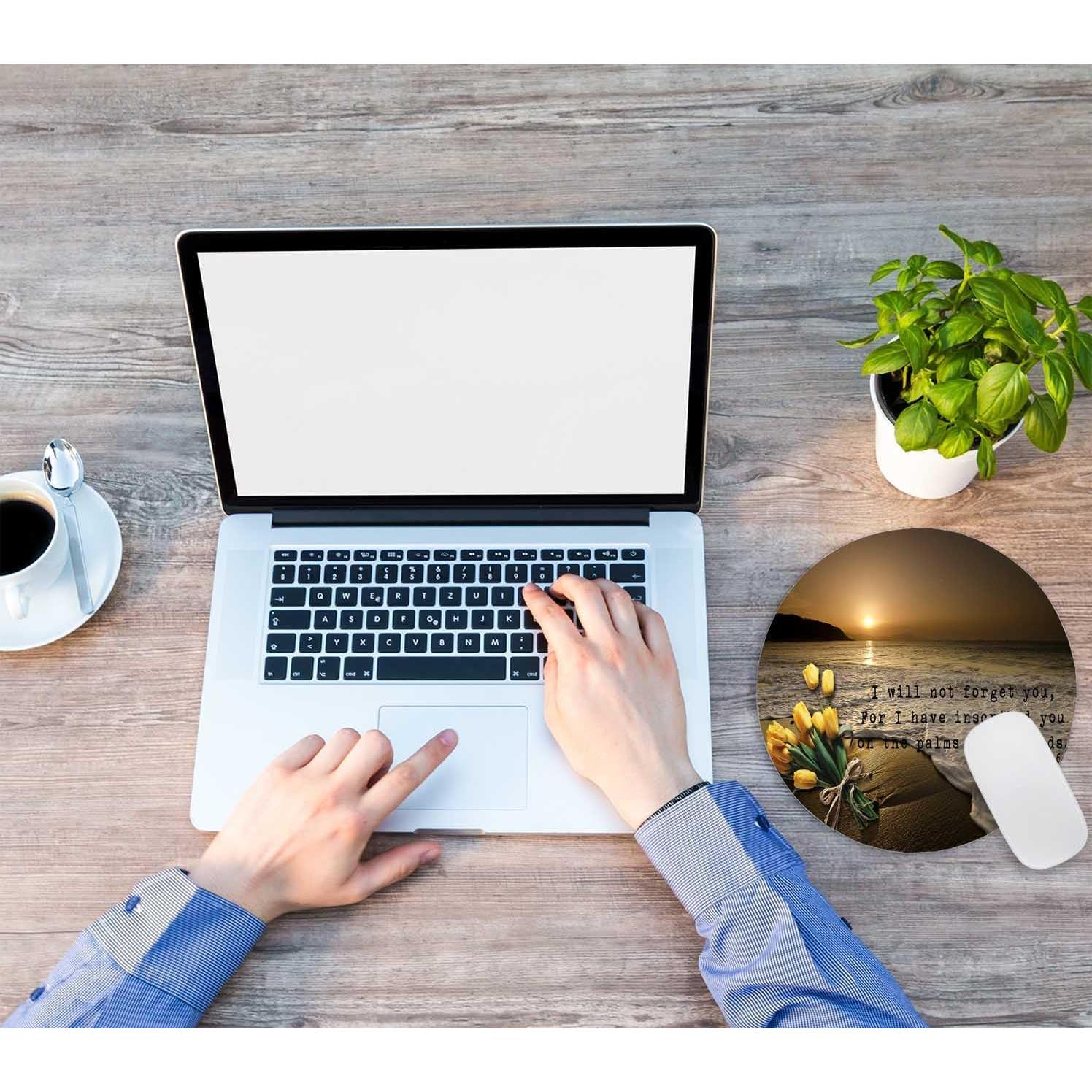 Alfombrilla de Ratón Nphuriy Redonda Versículos Biblia 20.1 cm