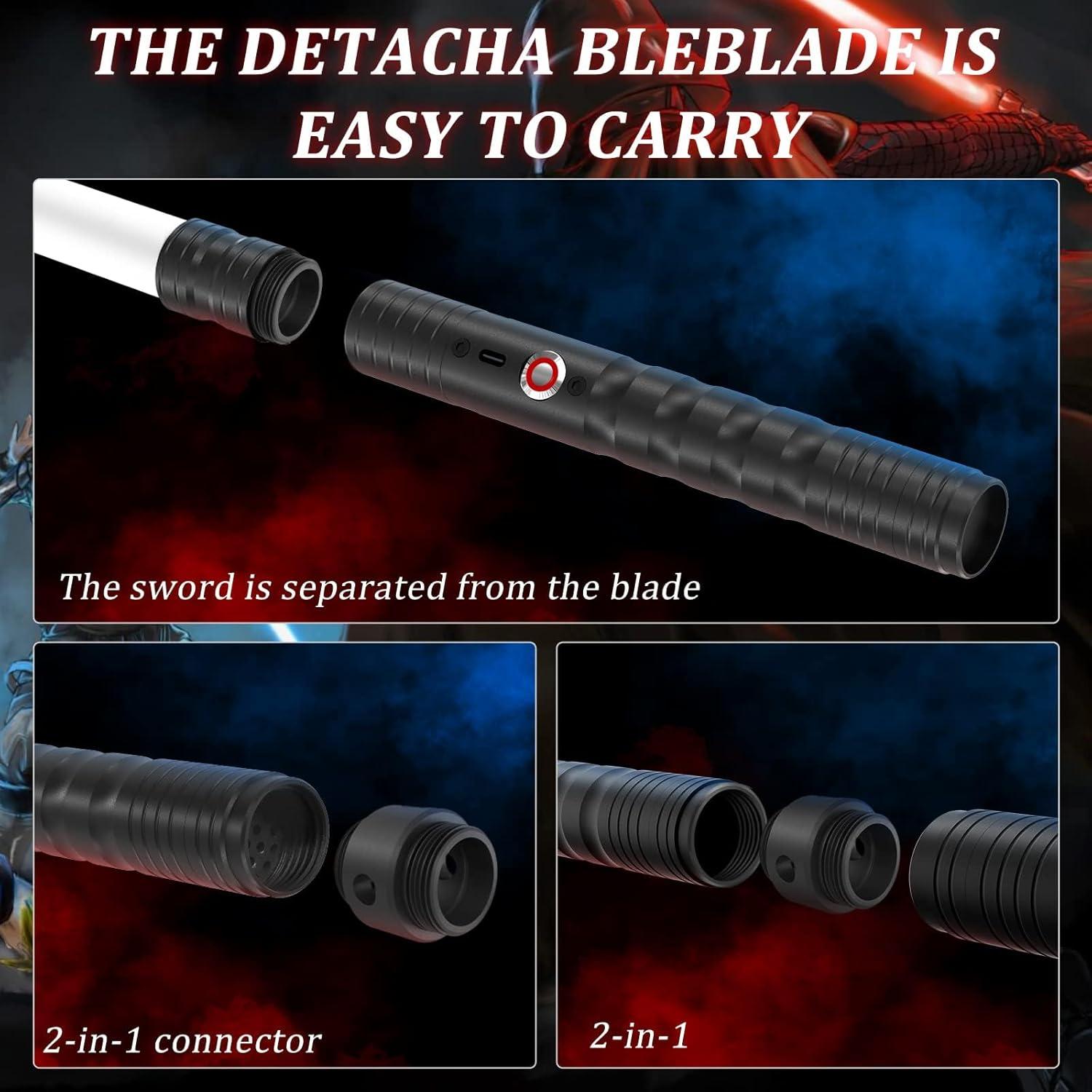 Sable de Luz JvmuSaber Negro 12 Colores 4 Modos USB C