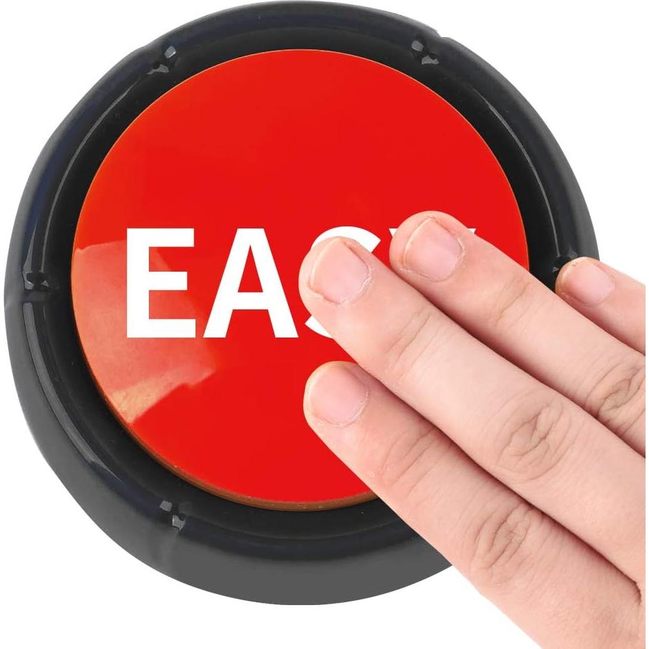 Botón Hablante Mealivos 1002 Rojo/Negro - Fácil de Usar